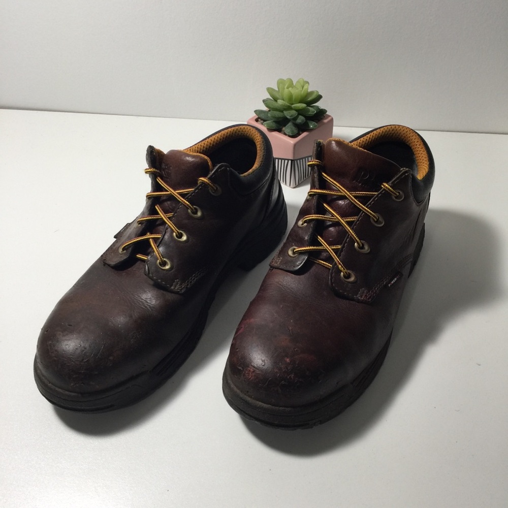 Timberland Pro Series Men's Work Boots Brown Steel Toe ASTM